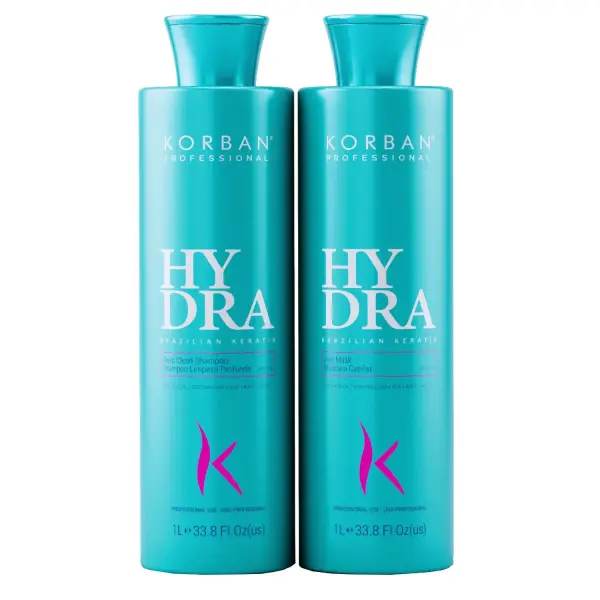Mascarilla Capilar Hydra KORBAN 1L (33.8 oz) – Tratamiento de Queratina Brasileña